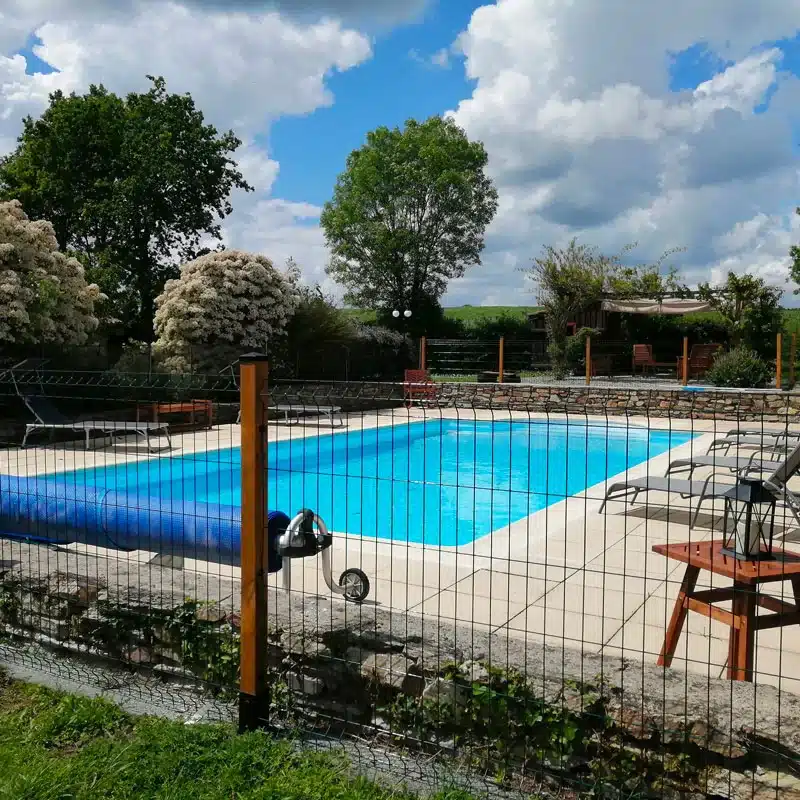 Tentes Safari à Loge-Fougereuse : piscine