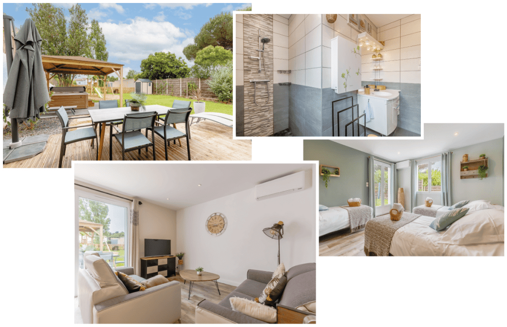 Petit Gîte à L'Île-d'Olonne : terrasse et jardin
